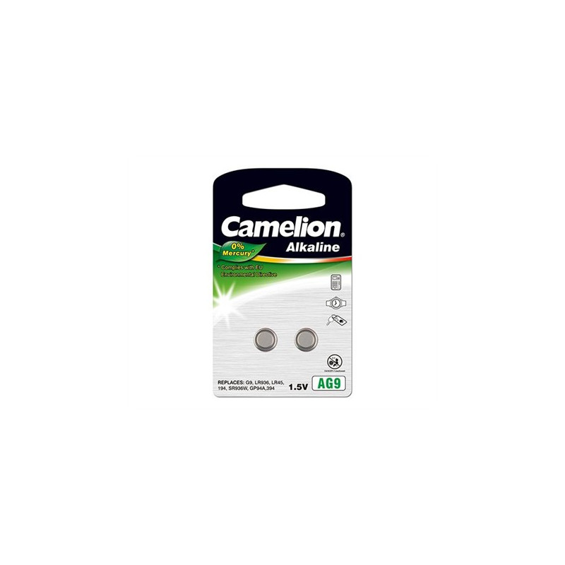 Camelion AG9/LR45/LR936/394, Alkaline Buttoncell, 2vnt Camelion AG9/LR45/LR936/394, Alkaline Buttoncell, 2vnt