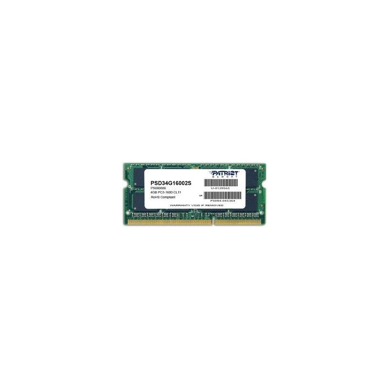 Patriot DDR3 Sodimm 4GB/1600 CL11 Patriot DDR3 Sodimm 4GB/1600 CL11